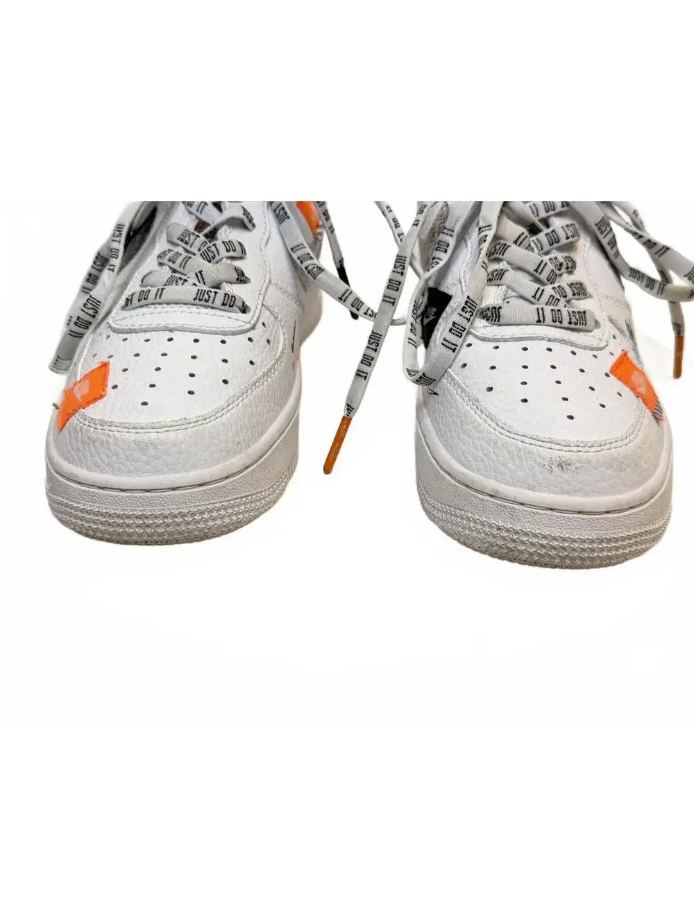 Nike Air Force 1 Low '07 Premium Just Do It White‎ Orange Boys Size 5